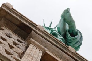 statue of liberty from below base