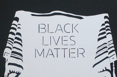 BLM tallit papercut by Aaron Hodge Silver Greenberg