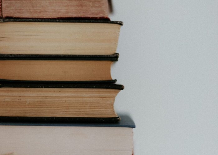 stack of old books